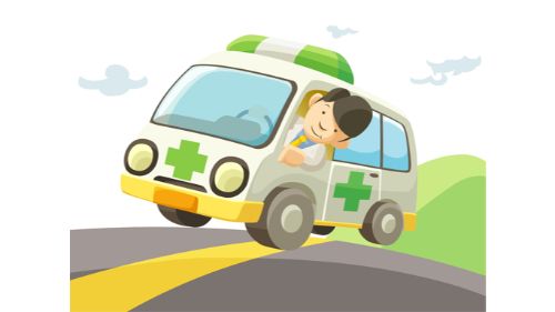 CARTOON AMBULANCE SLIDE