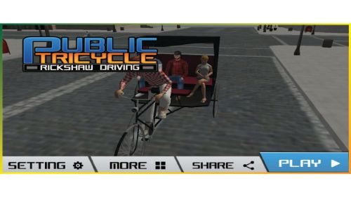 CITY PUBLIC CYCLE RICKSHAW DRIVING SIMULATOR