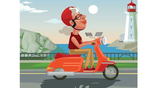 CITY SCOOTER RIDE COLORING