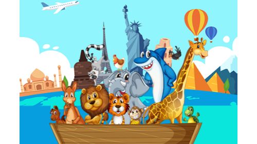 CRAZY FRIENDS TRAVEL THE WORLD PUZZLE