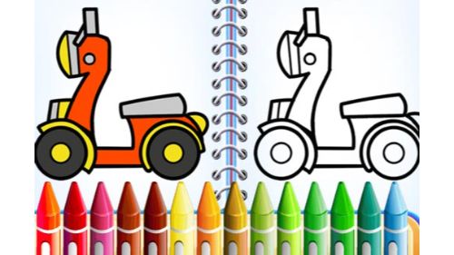 CUTE BIKE COLORING BOOK