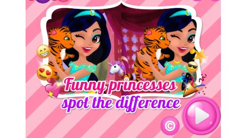 FUNNY PRINCESSES SPOT THE DIFFERENCE