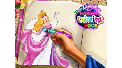 SLEEPY PRINCESS COLORING BOOK