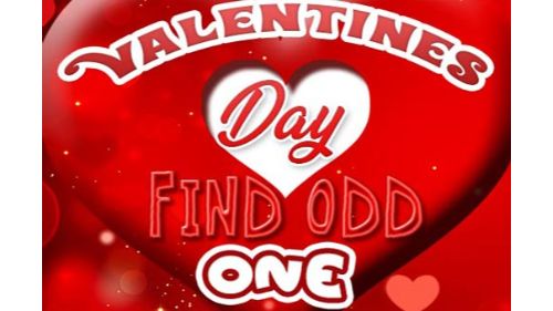 VALENTINES DAY FIND ODD ONE OUT