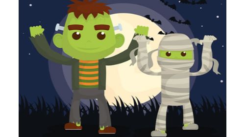 VAMPIRES AND FRANKENSTEIN COLORING