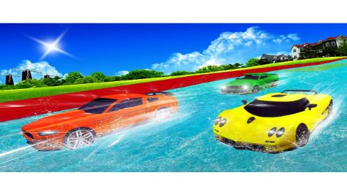 WATER SLIDE CAR RACING ADVENTURE 2020