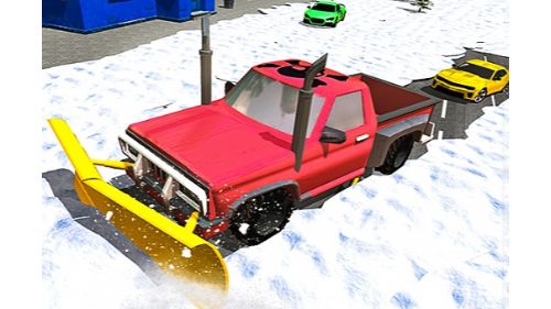 WINTER SNOW PLOW JEEP DRIVING
